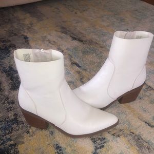 Cute and comfy white booties